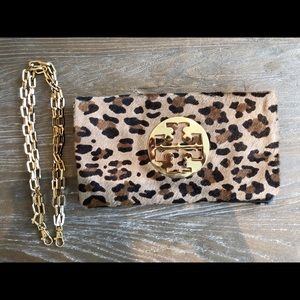 Tory Burch Leopard Pony Hair Reva Bag